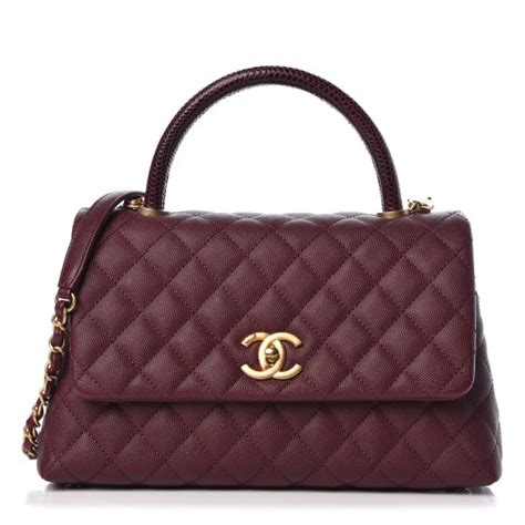 chanel caviar extra mini burgandy|CHANEL.